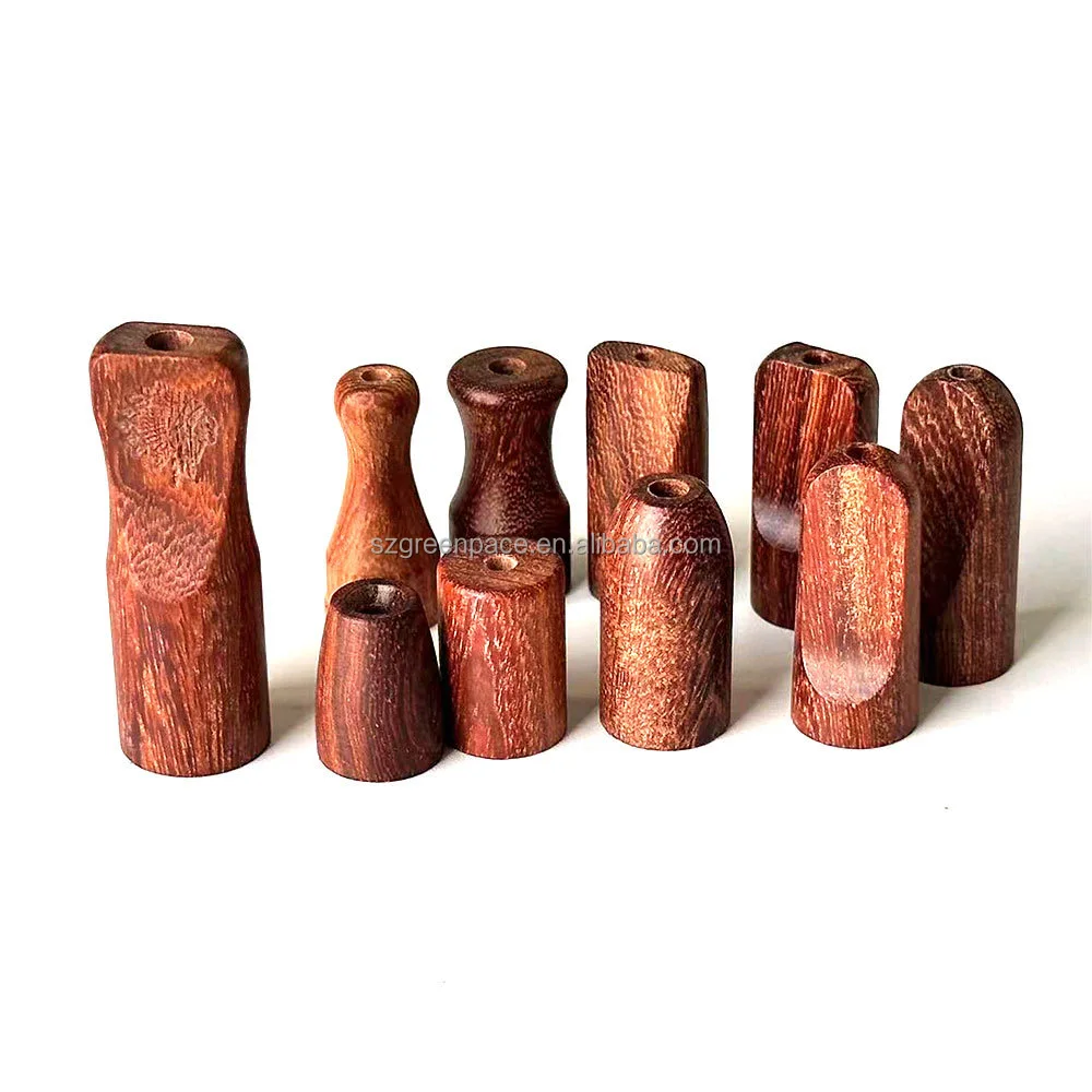 In stock wholesale 10mm wooden filter tips hookah mouthpiece cigarette holder smoking accessories for rolling paper