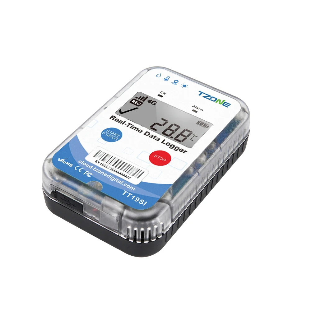 TZONE New Arrival TT19SI Iot Solution 4G Temperature Humidity Monitor Real Time GPRS Data Logger