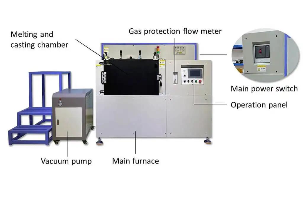 Vacuum bullion Casting  Machine  Gold Bar Silver Bar  1KG 2KG 4KG with 24-hour continuous operation