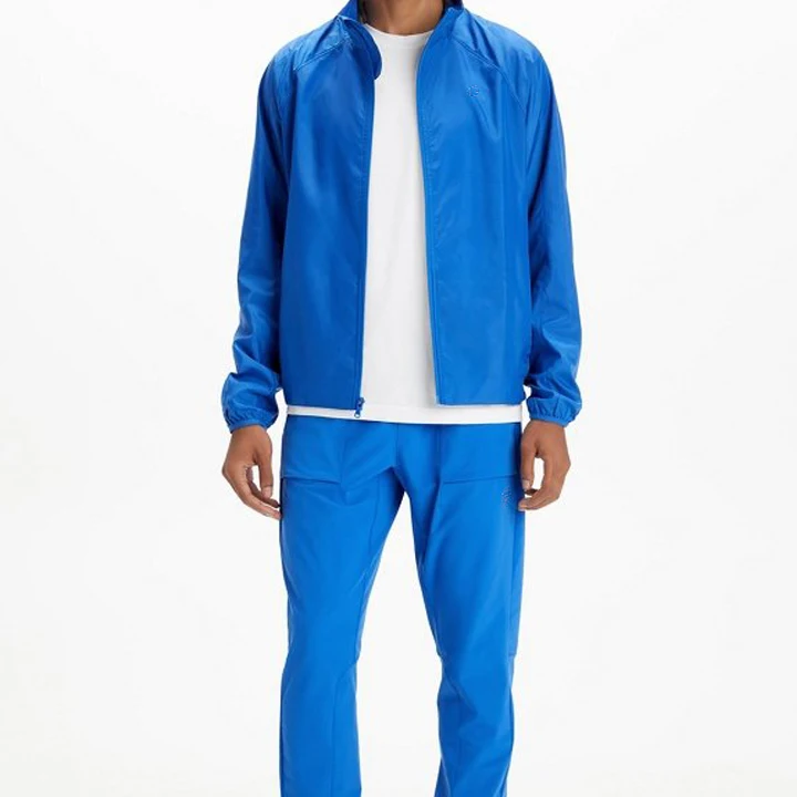 Hot Selling  Custom 100% Recycled Polyester Lightweight Water repellent the Interval Men Casual Jacket  with Side zip pockets