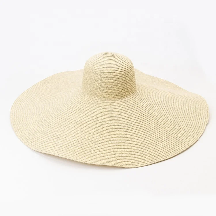 Wholesale Custom Designer Wide Brim Large Oversized Colorful Youth Paper Women Sun Beach Floppy Straw Hat