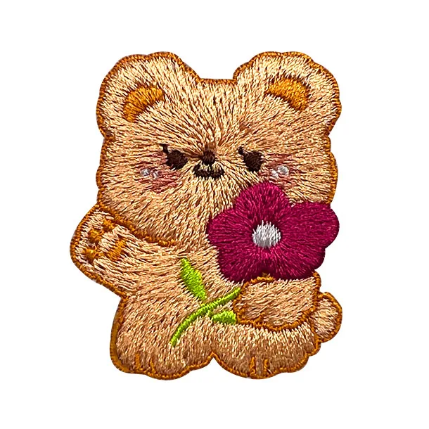 Custom Embroidered Bear Patches, Cute Bear Iron on/Sew on Patches Applique for Clothes,  Hat, Backpacks