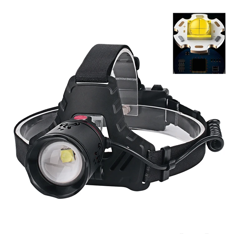 High Power 3000 Lumens Led Headlamp Zoomable Led Headlamp Rechargeable 500 Long Range Ipx4 Waterproof Headlamp