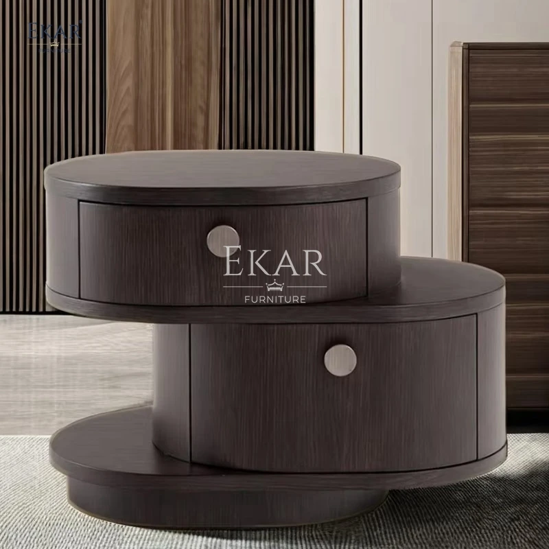 Sleek Modern Wooden Bedside Table with Practical Storage Solutions for Bedroom Living Room Hotel or Home Bar
