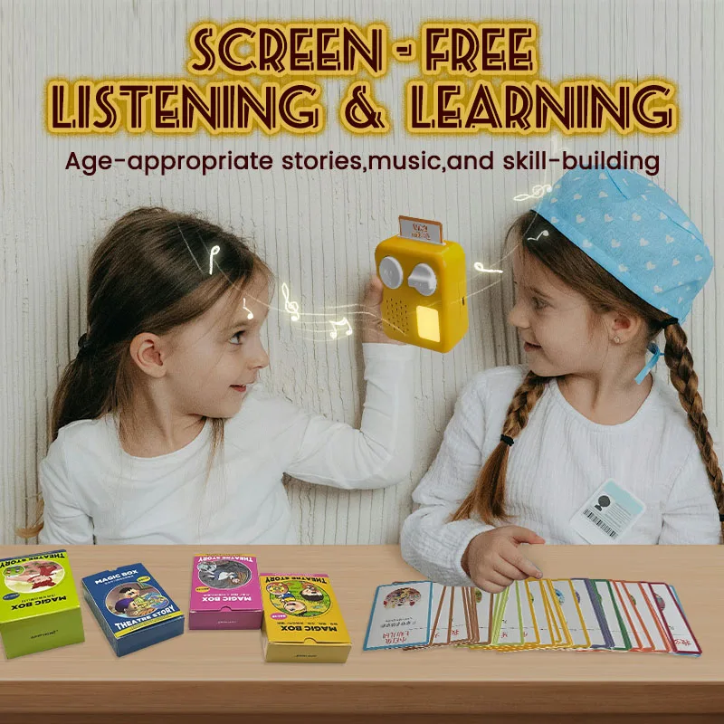 Portable Story Machine for Kids 600mAh li-ion Battery Multifunction Card Reader with Music Night Light Story Teller Sound Player