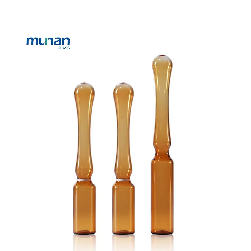 1ml 2ml Clear BrownEmpty Glass Ampoule High Quality Cosmetic Injection Low Borosilicate Glass Ampoules