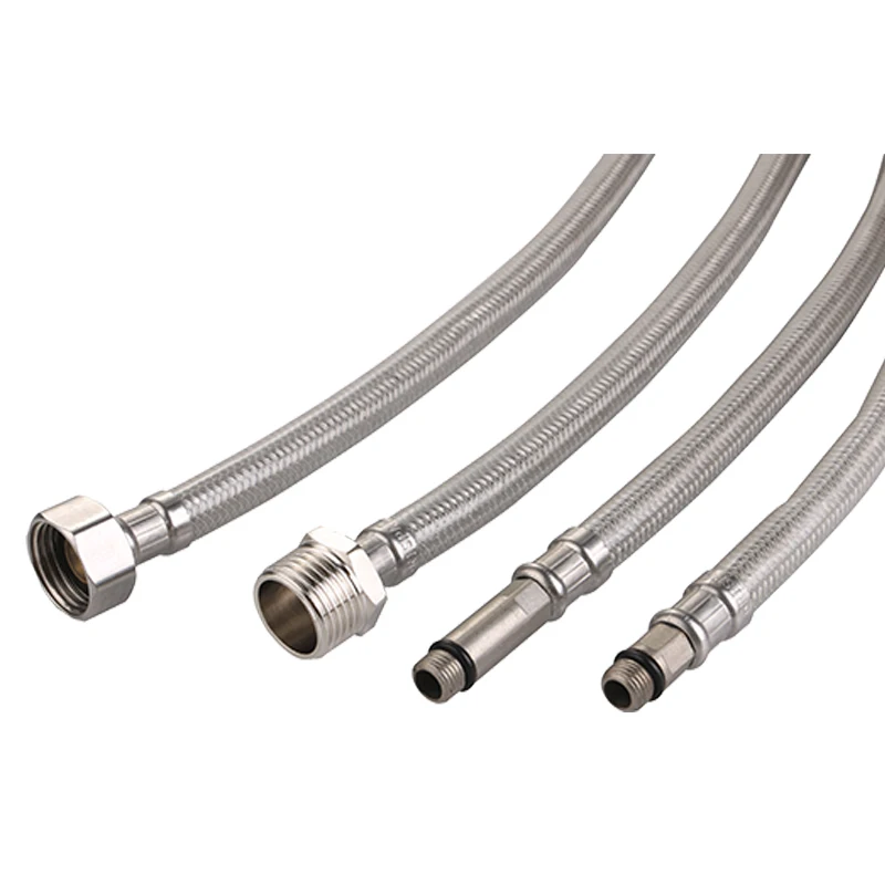 Braided Hose For Faucet Factory Provide Ss Explosion Flexible Hose for Kitchen Faucet Water Hose Bathroom Toilet Stainless Steel