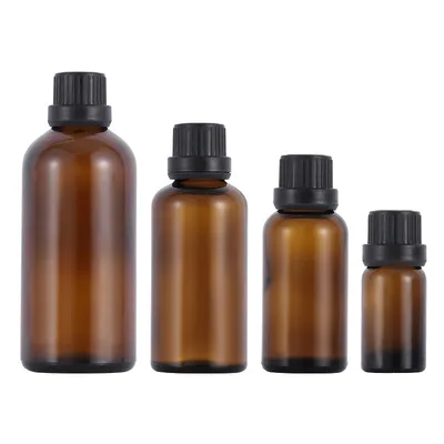 Small round screw cap Cosmetic vial 10 30 50 100ml attar liquid amber glass vial bottles
