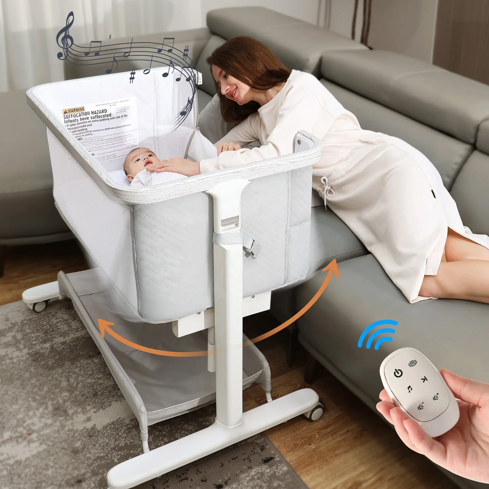 Electric bedside bassinets & cradles crib baby cradle electric bed babybaby bed electric