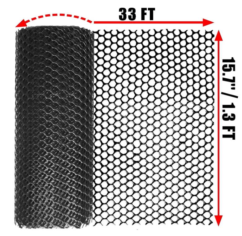 Chicken wire fencing mesh plastic with zip ties/ 1.3x10ft garden netting  flat mesh fencing HDPE,PE