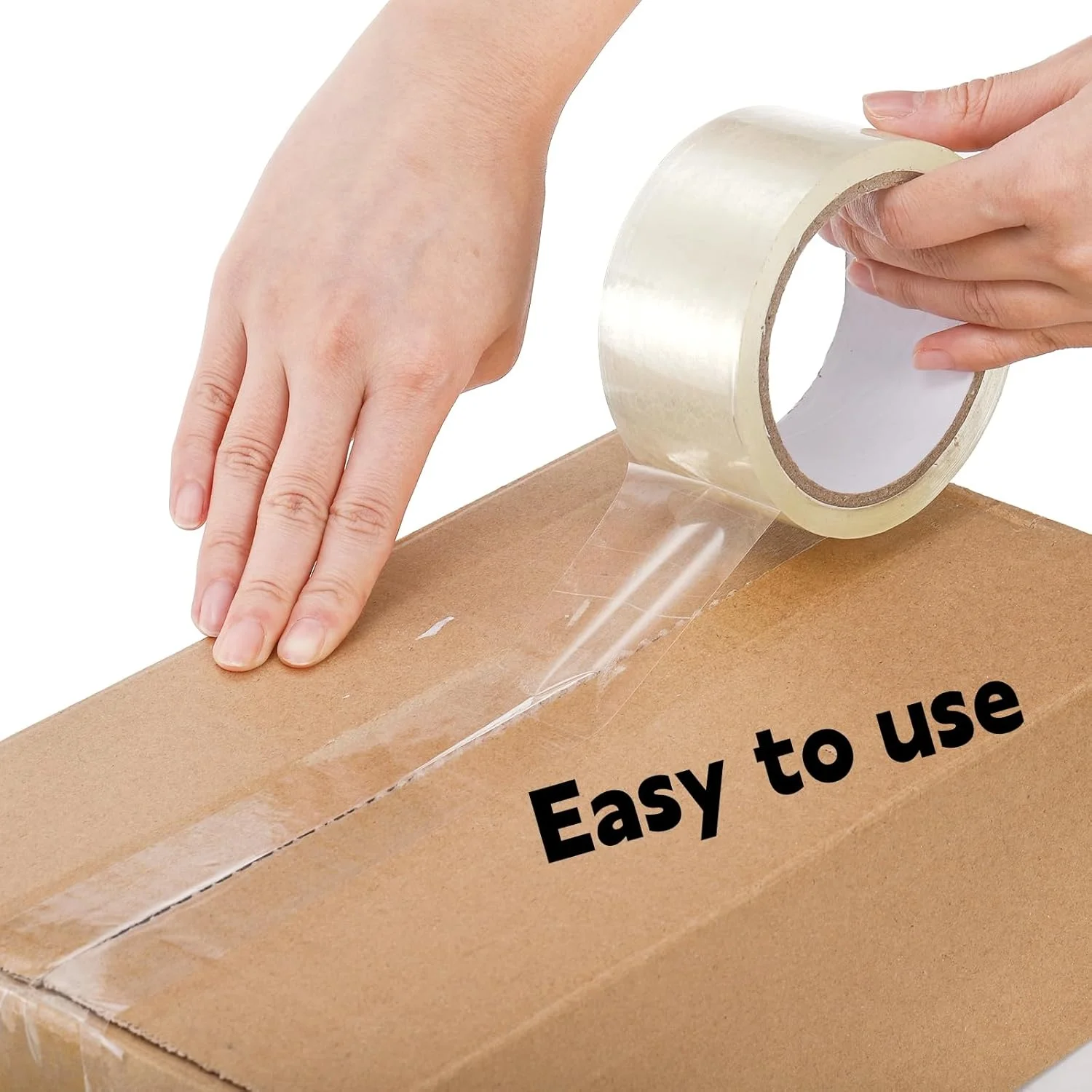 Customized Clear Packing Tapes, Strong Adhesive Packaging Tape Refills for Shipping Moving Sealing