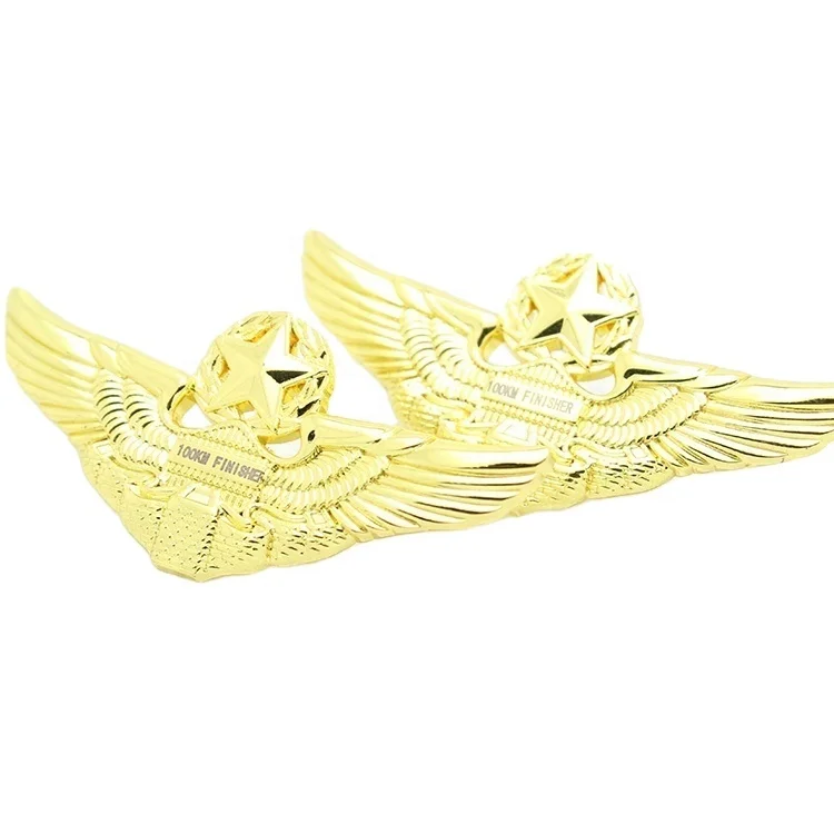 gold pin badge /round lapel pin for assurance company