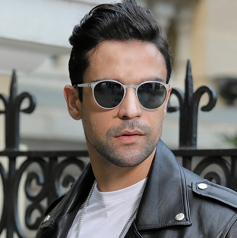 Оптовая продажа 2021 Модные мужские Безвинтовые стальные солнечные очки с металлической оправой в стиле