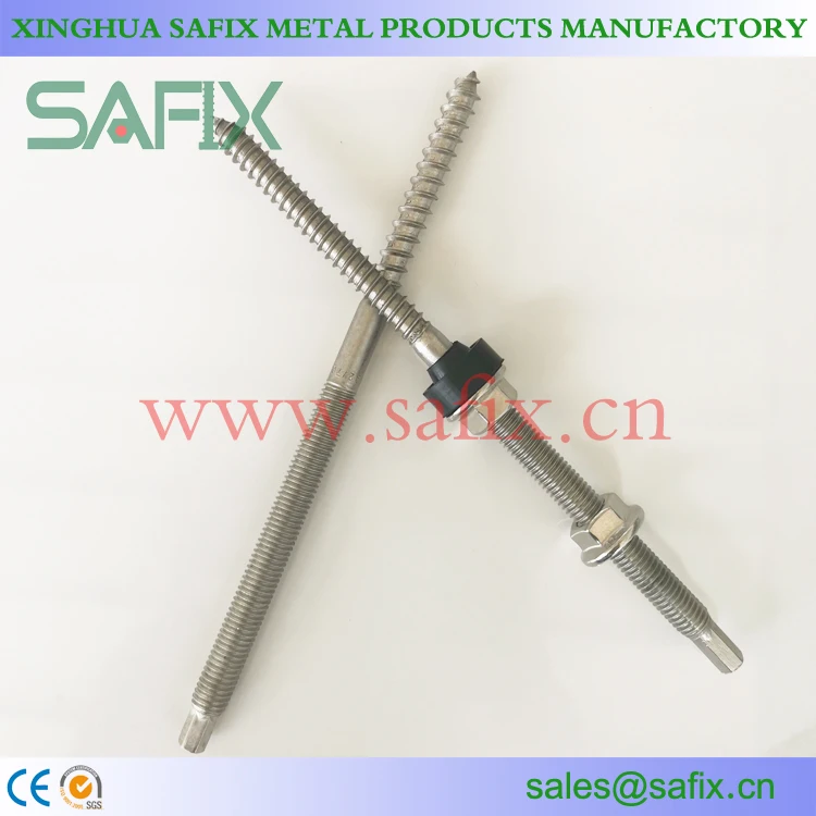 Stainless Steel 304 40Cr  Hanger bolt for Steel Purlin, M10*200, M10*250, M10*300