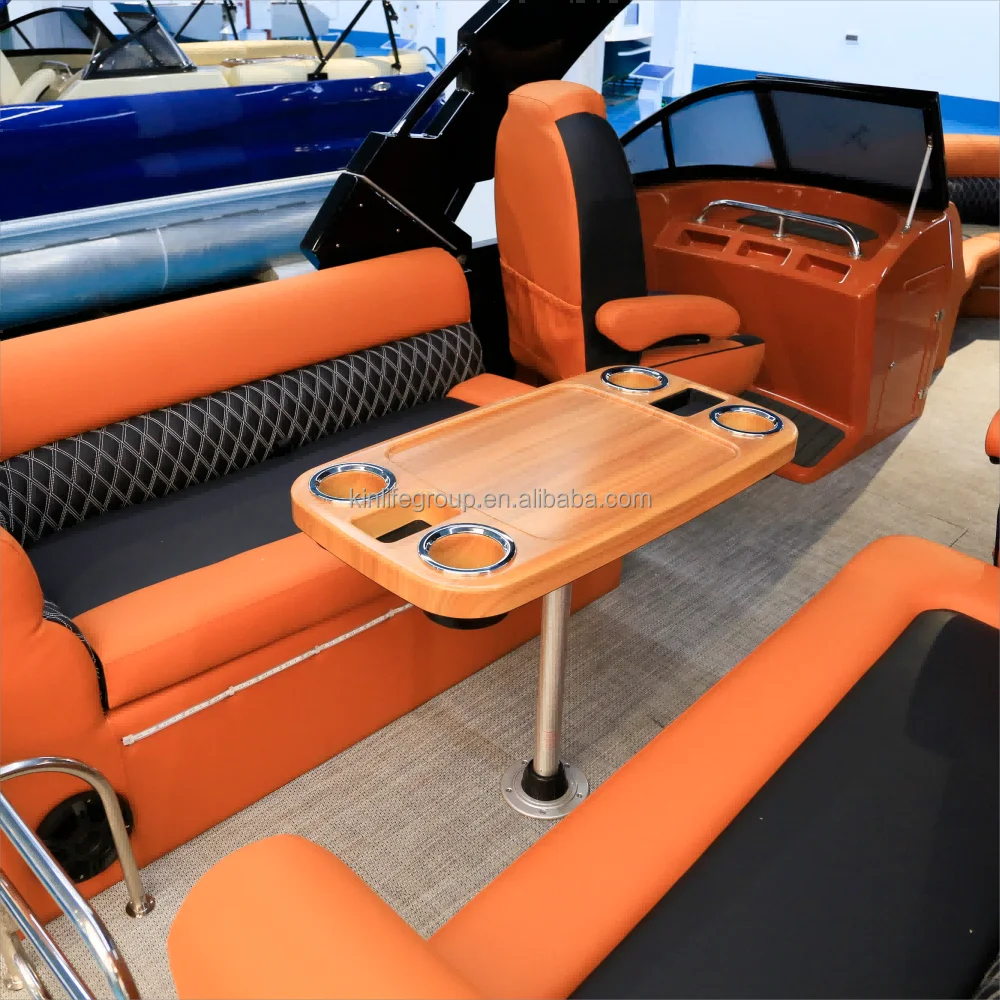 2024 High End Luxury Entertainment Sport Pontoon Boat with Customized Interior for Sale