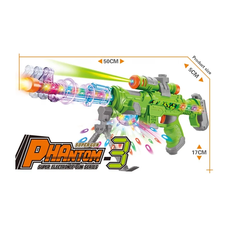 Children Gun Toys  Light&Sound Boy Paly Gmae Battery Style Electronic Gun Plastic Material with  Multiple Certificates