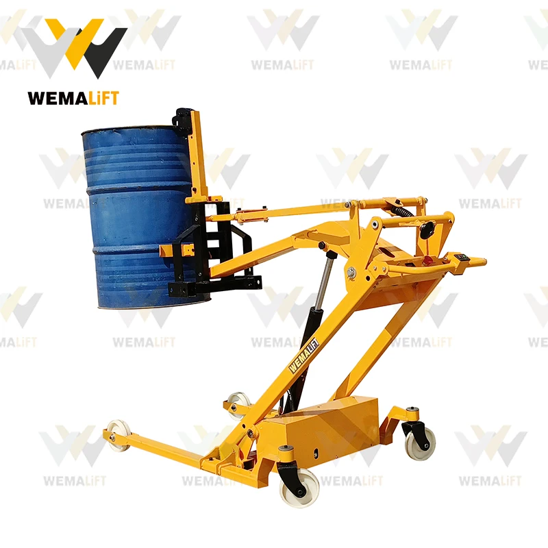 GL-0121 Curving Boom Loading&Unloading Forklift 500kg for Oil Drum Grabbers Manual Truck