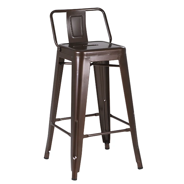 wholesale project custom vintage industrial metal furniture restaurant high back cafe bar chair