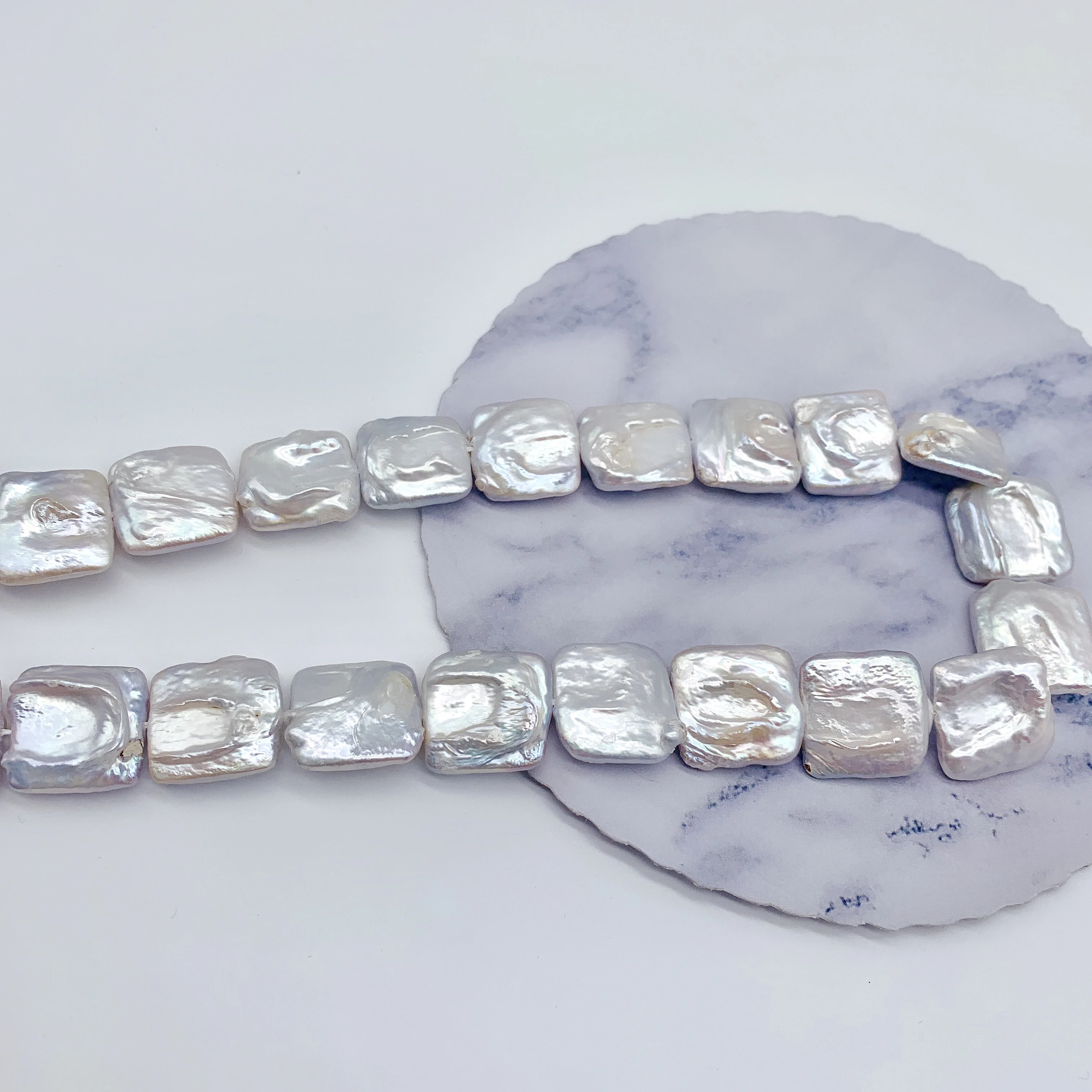 handcrafted square natural freshwater cultured baroque pearl loose pearls