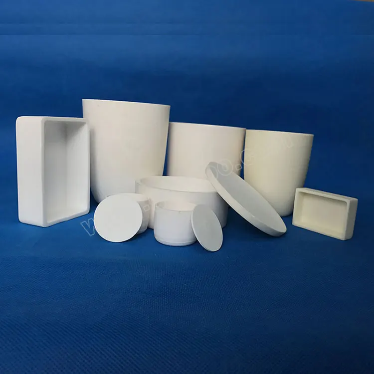 high alumina ceramic sagger square ceramic crucible for melting glass