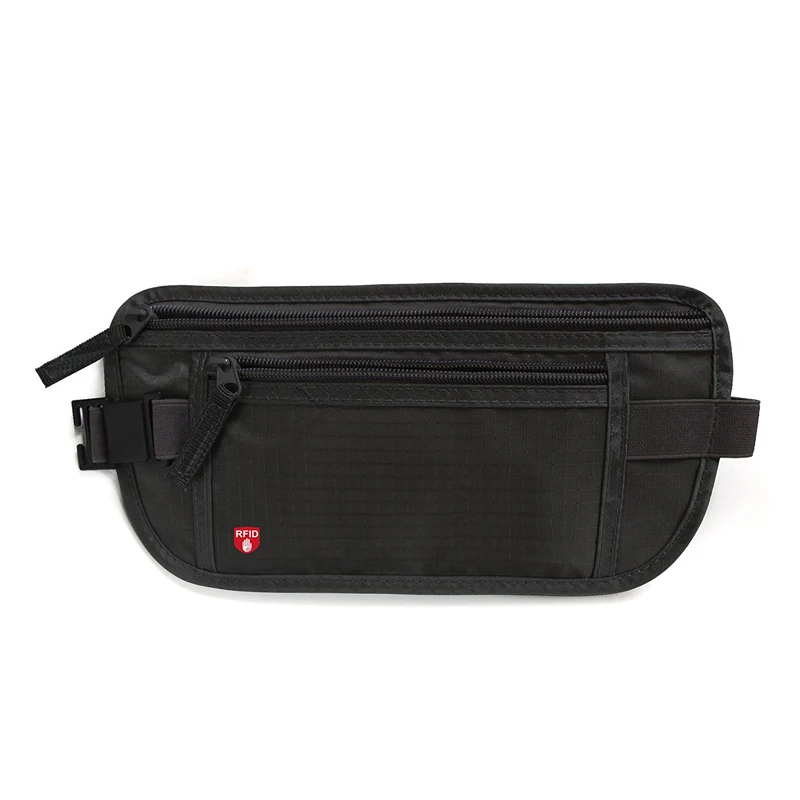 Portable Rfid Travel Blocking Money Belt Waterproof