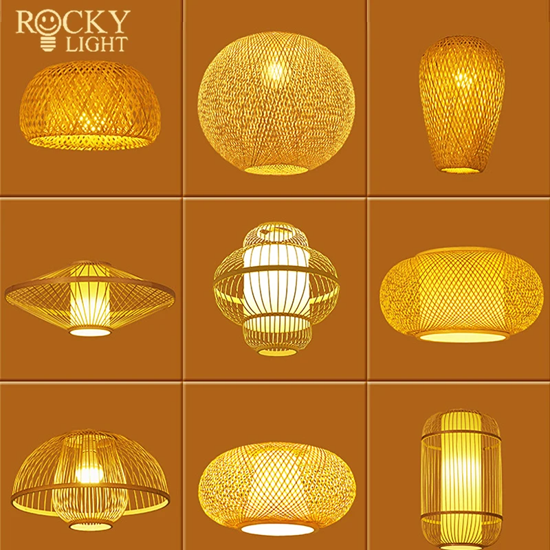 Bamboo chandelier / Bamboo chandelier Bamboo art Zen tea room Chinese restaurant Homestay lamps Japanese rattan lanterns retro w