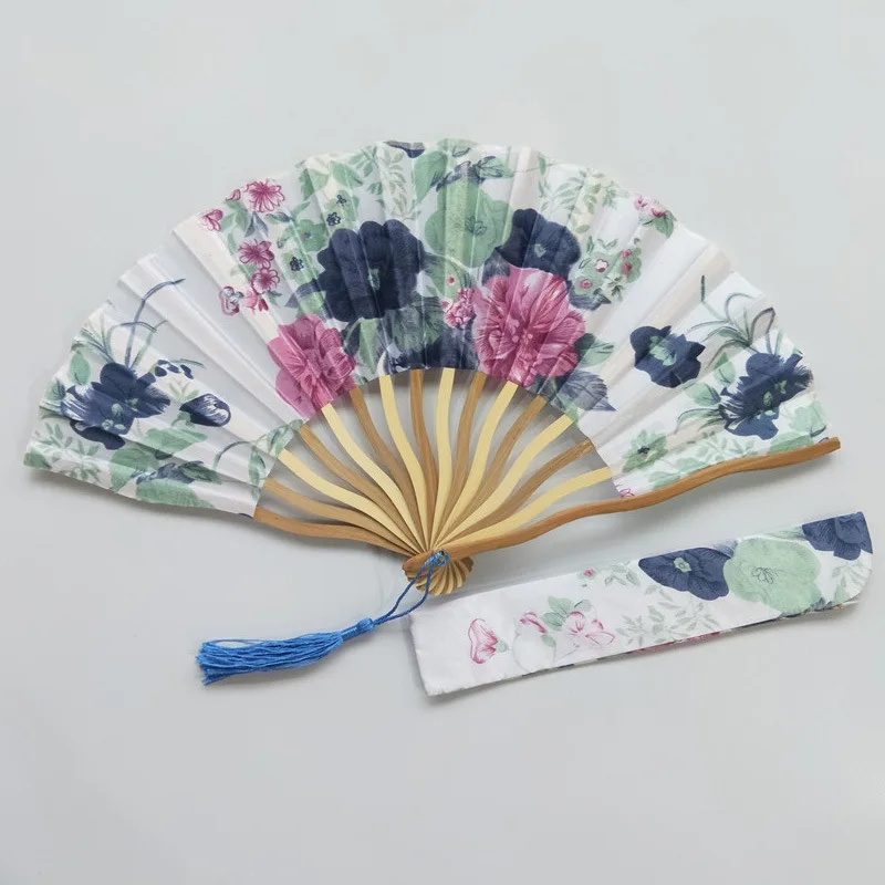 With Pouch! Dragon Bamboo Hand Fan Wedding Lady Fan With Tassel Invitation Fan Wedding Favor Gifts