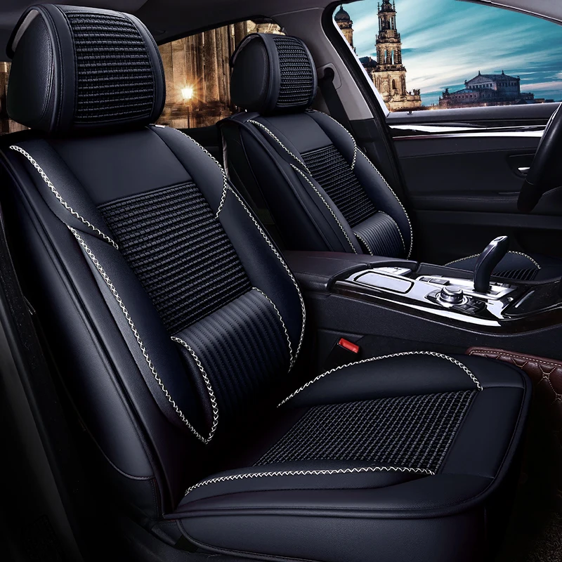Premium car seat cushion ice silk car seat full cover set cushion for summer