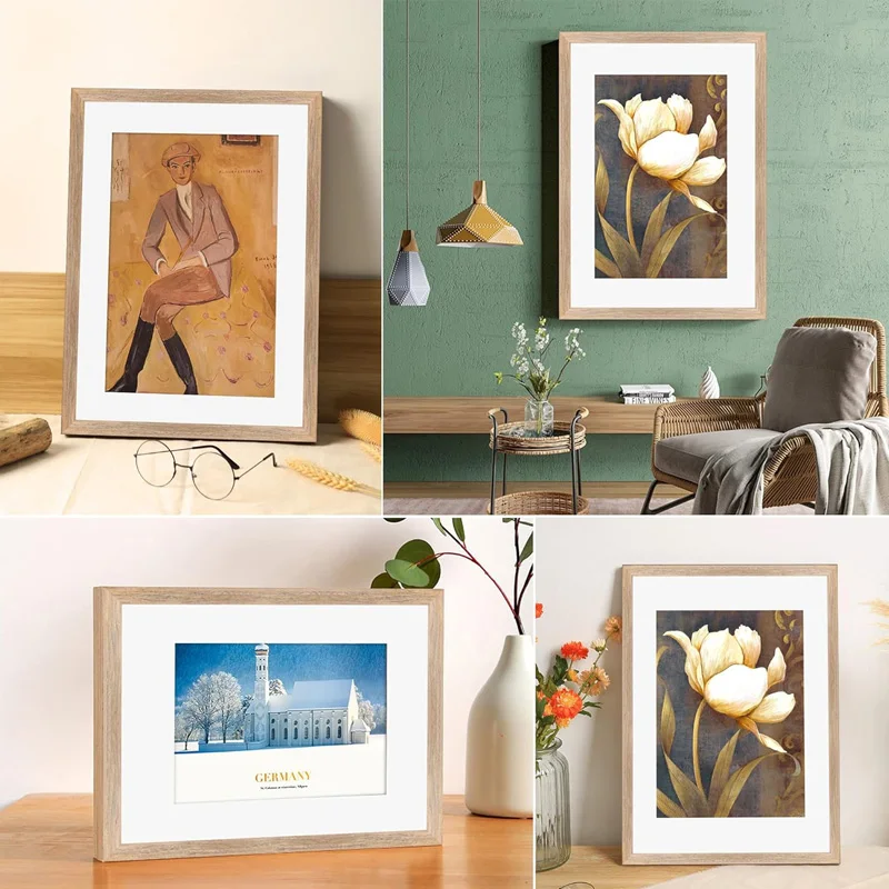 Manufacture wall home decor photo frame A0A1A2A3A4A5 wood wall picture frame