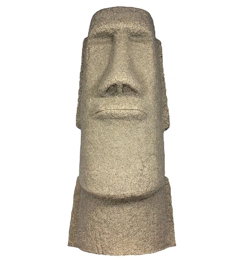 Resin natural sandstone exterior Easter Island head statue for outdoor decoration