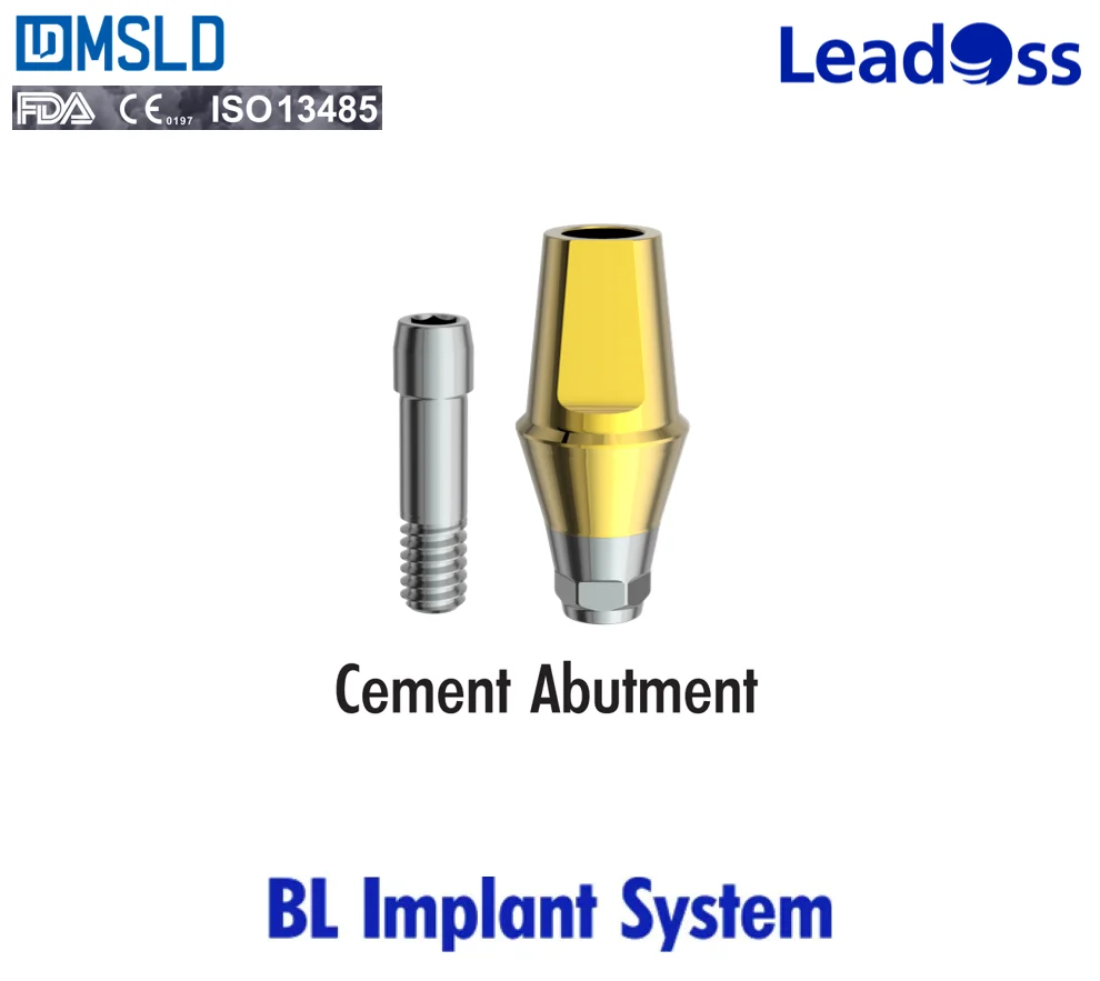 MSLD LeadOss Cement Abutment China Dental Implant Bone Level titanium implant fixture submerged type SLA manufacturer