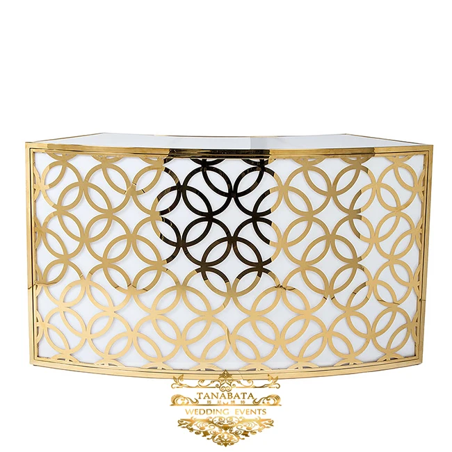 Round mobile night club growing curved bar counter for event