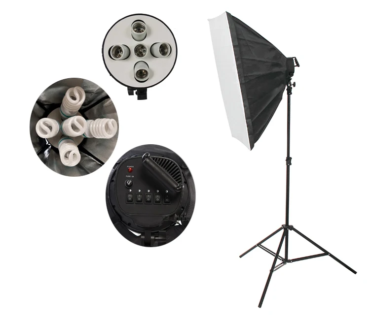 5 головы/4 головы 60x90 см/50*72 см софтбоксы зонтик studio огни комплект