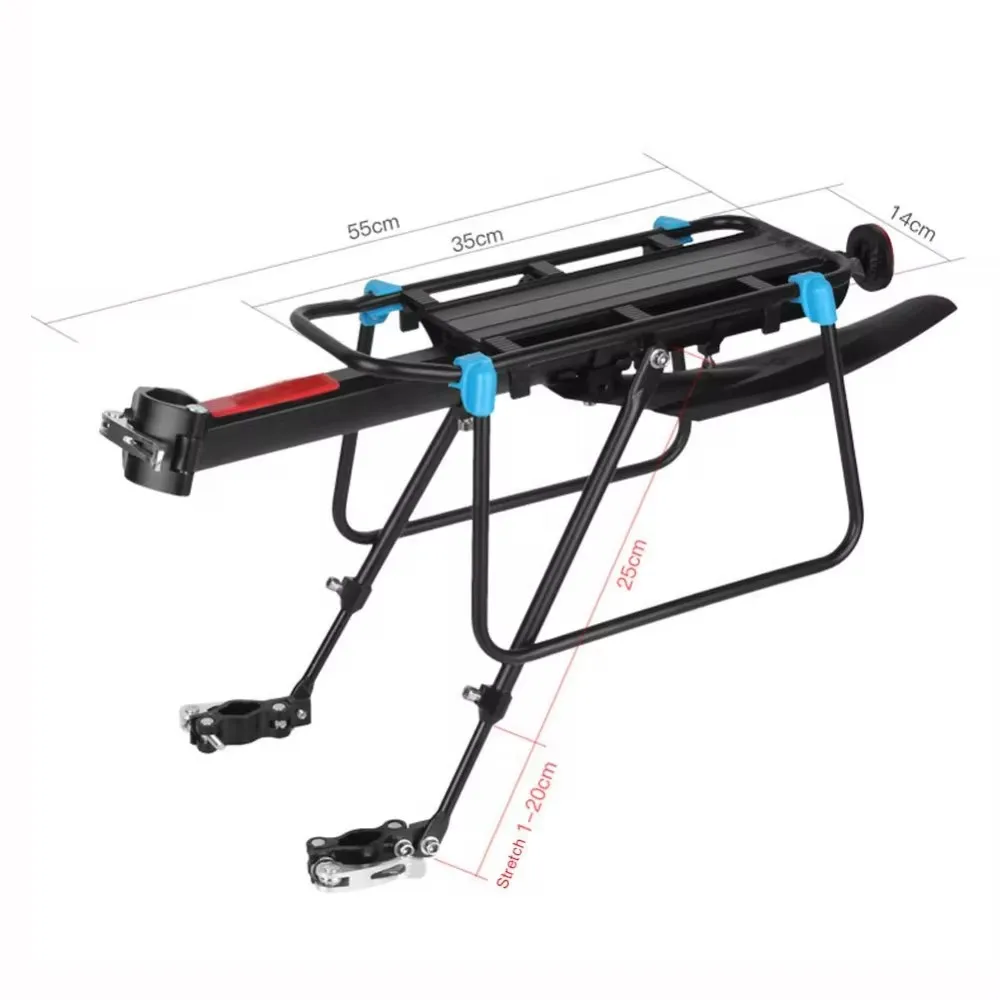 Quick Release Adjustable Bike Bicycle Cargo Rack MTB Road Bicycle Bike Cargo Luggage Carrier Rear Rack with Mudguard