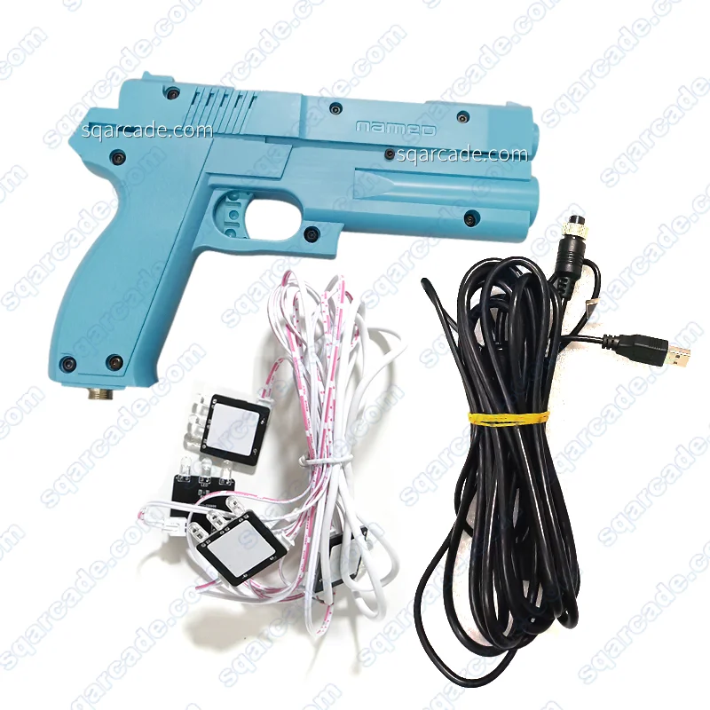 Arcade Game Gun Modified to USB Light Guns With 4 LED Sensor For PC Shooting Game With Shock And Recoil