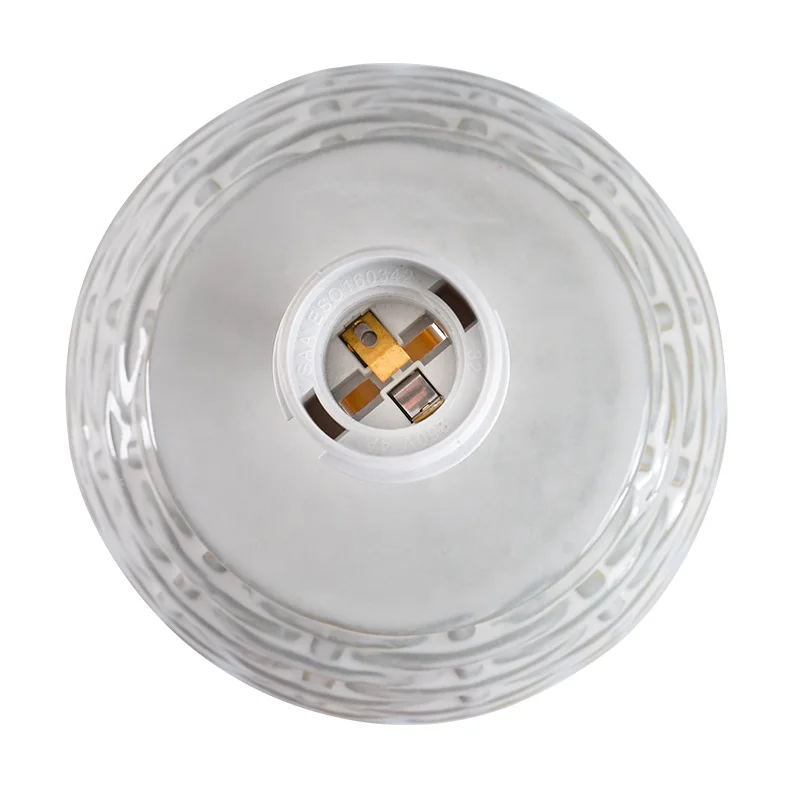 New Style European Design Rattan Pattern Ceramic Desk Table lamp for Indoor Room Decor