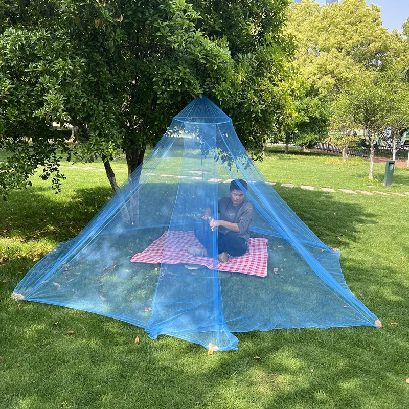 Suspended domed mosquito net mosquito net