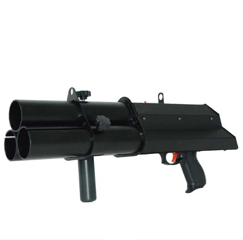 Event Party Satin Ribbon Tube Shooter Stage Effect Color Paper Confetti Machine Handhold 3 Shots Confetti Cannon Gun YS-CH05