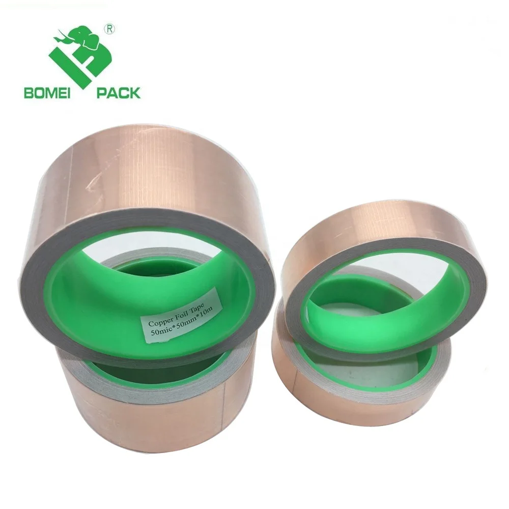50MM*10M BoMei Brand Temperature Resistance  Copper Foil Adhesive  Tape