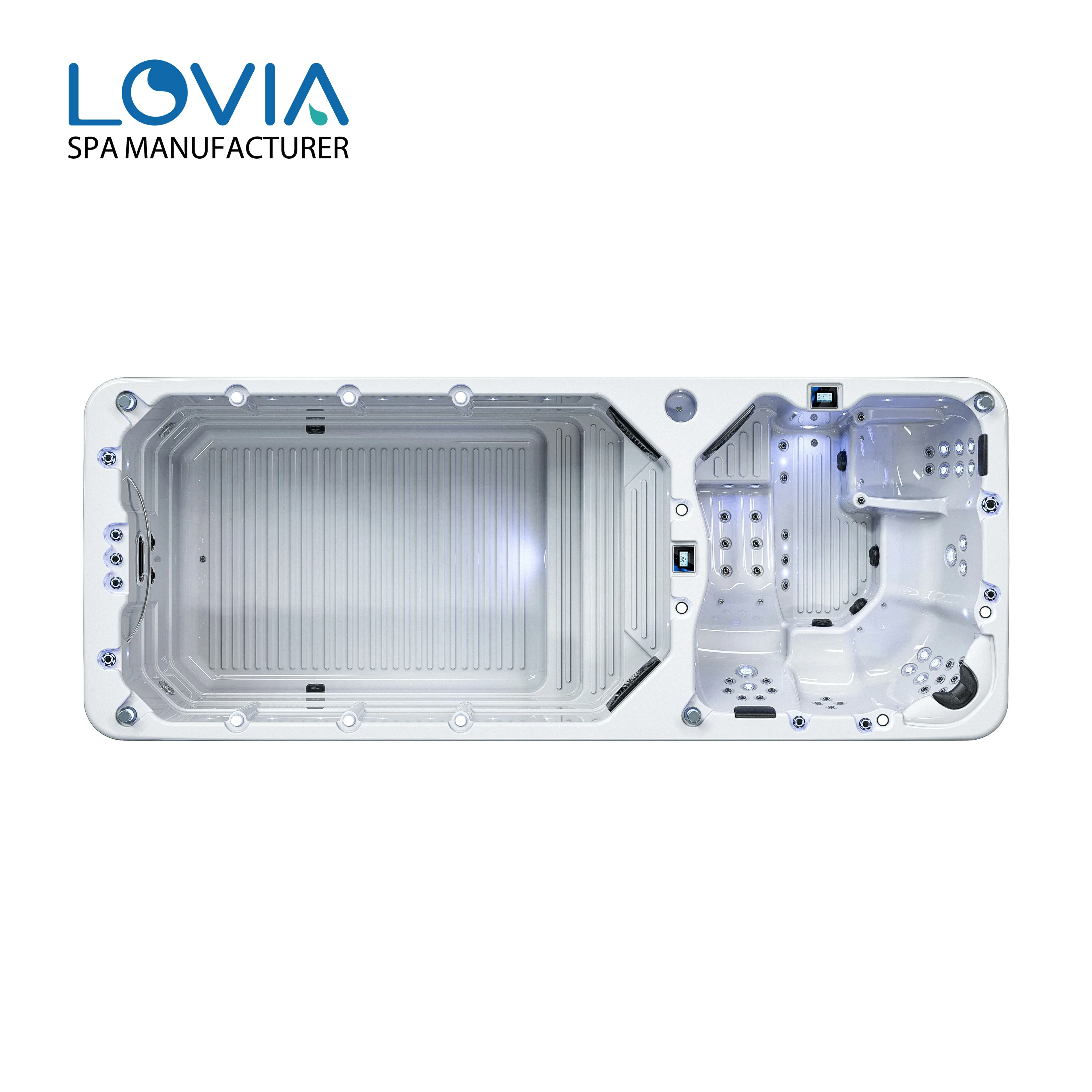 Hydro Hot Tub Large Family Used Swim Spa Pool Outdoor Jet Spa Whirlpool Massage Acrylic Spa Tub Outdoor