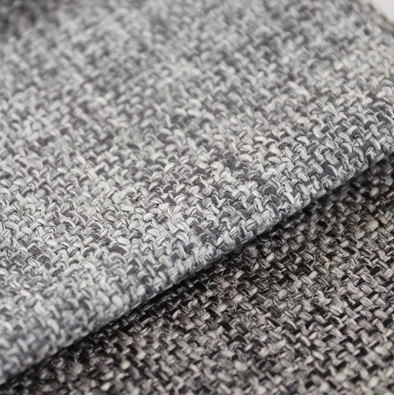 Furniture home textile 100% polyester fabrics upholstery linen look curtain fabric
