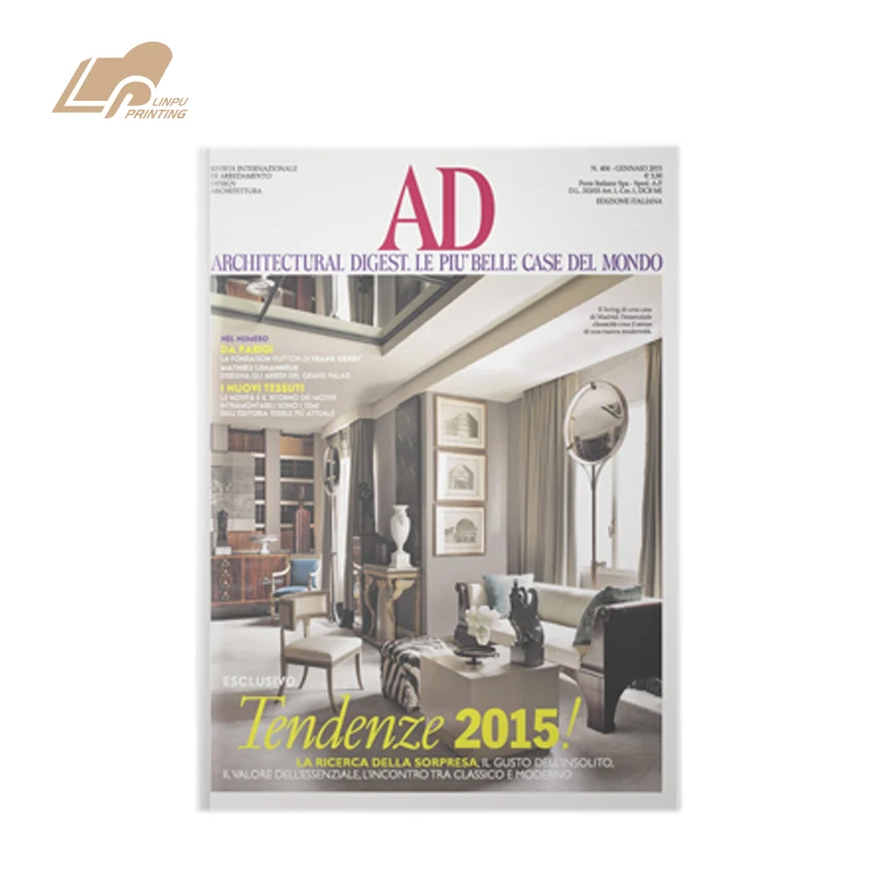 Глянцевая обложка с принтом модных магазинов, каталог с офсетной печатью