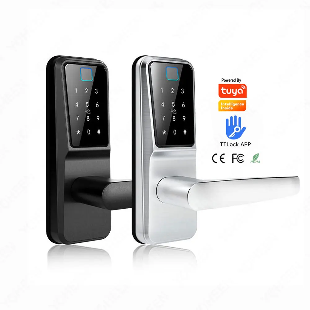 Factory Direct Biometric Security System Inteligente TTLock or TUYA Wifi Electronic Fingerprint Smart Door Lock 2028