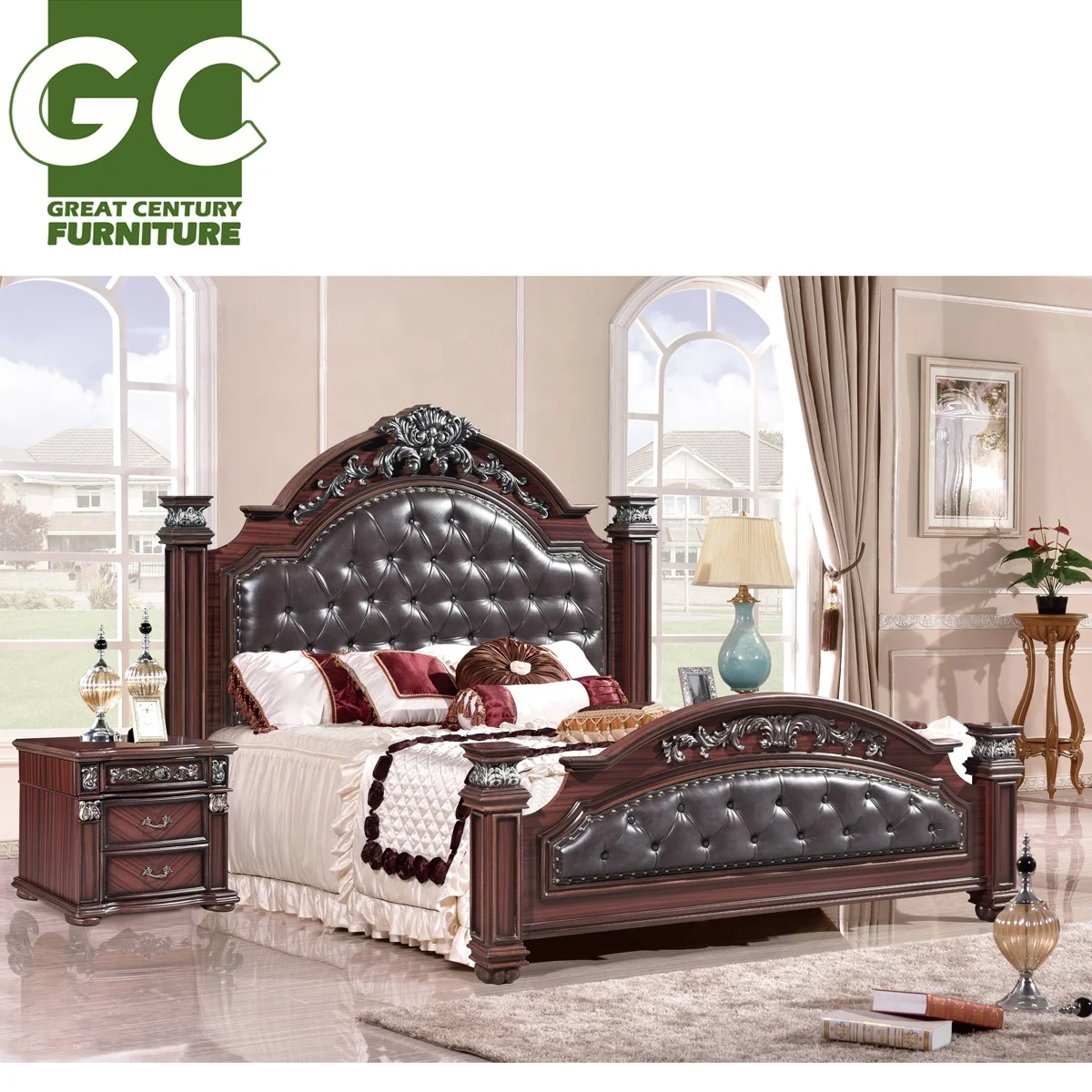 GC Furniture GBR-506 Bed Classic Antique Bedroom furniture Bedroom Sets Bedroom Furniture bed
