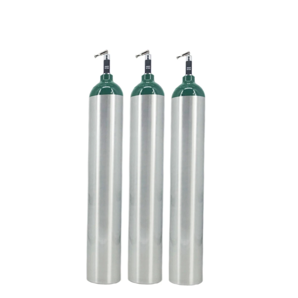 Transportable oxygen kit E Size medical oxygen tank on cart with regulator CGA 870 for patient at home Oxygen therapy equipment