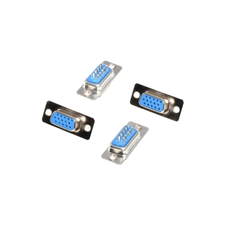 90 Degree D-sub 15 Pin 3 Rows Female Hdr Db Connector