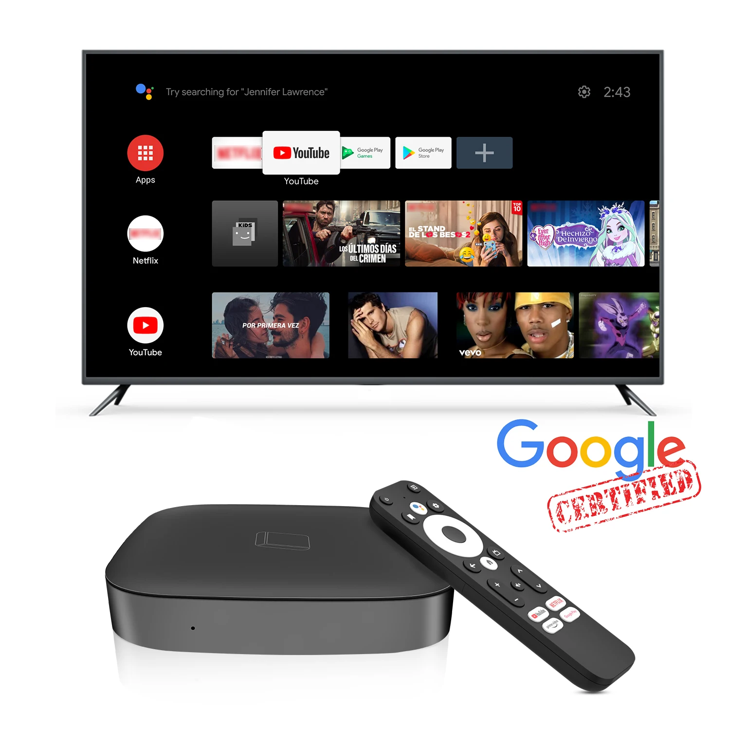 Hako Google Certified Android 11 tv box 2GB 16GB 4K Amlogic S905Y4 Media Player tvbox Set Top Box