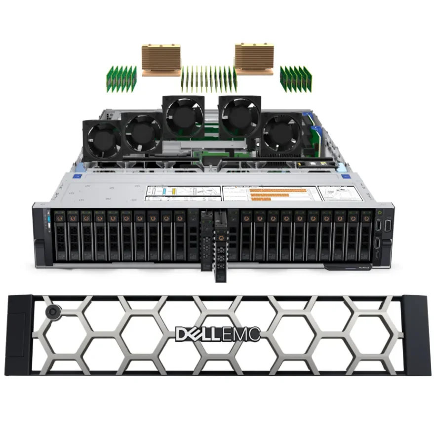 Лидер продаж, популярный сервер PowerEdge R7625 Dells 2U стойки AMD EPYC 9174F PERC H345 .6TB SSD SAS смешанного использования