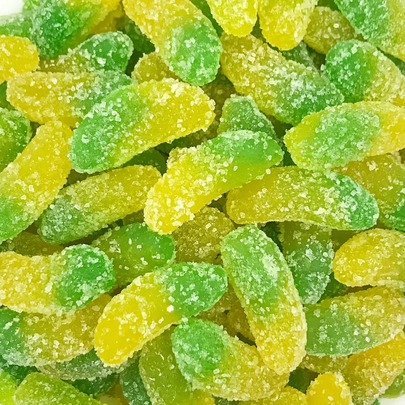 Оптовая продажа на заказ халяльный фруктовый вкус различных форм вкусные сладкие кислые Мармеладные Конфеты банановые мягкие кондитерские изделия