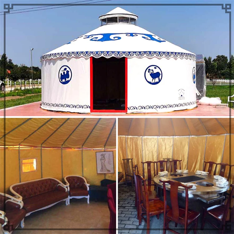 Worry free after-sales windproof and tear resistant Mongolian yurt tent cultural tourism project